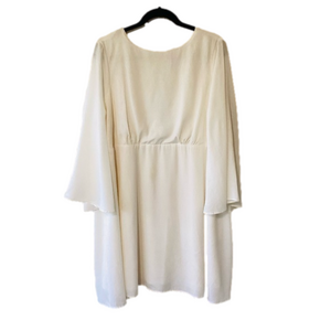 ModCloth Cream Long Sleeve Flow Dress